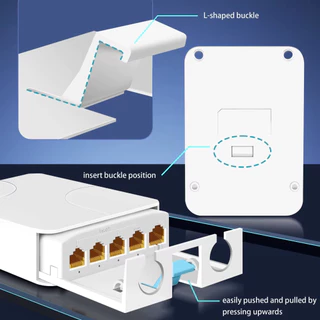 (ส่งจากไทย) 1000Mbps 5 พอร์ต PoE Extender Repeater กันน้ํา Gigabit PoE Booster 1 ถึง 4 สวิตช์เครือข่าย PoE Extender สําหรับ IPC/NVR กล้องวงจรปิดติดตั้งกลางแจ้ง