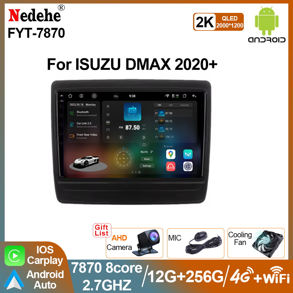 7870 2.7GHZ CPU Android สําหรับ ISUZU DMAX 2020 Carplay 9 นิ้ว 2k QLED Monitor 360 DSP DTS YouTube 4
