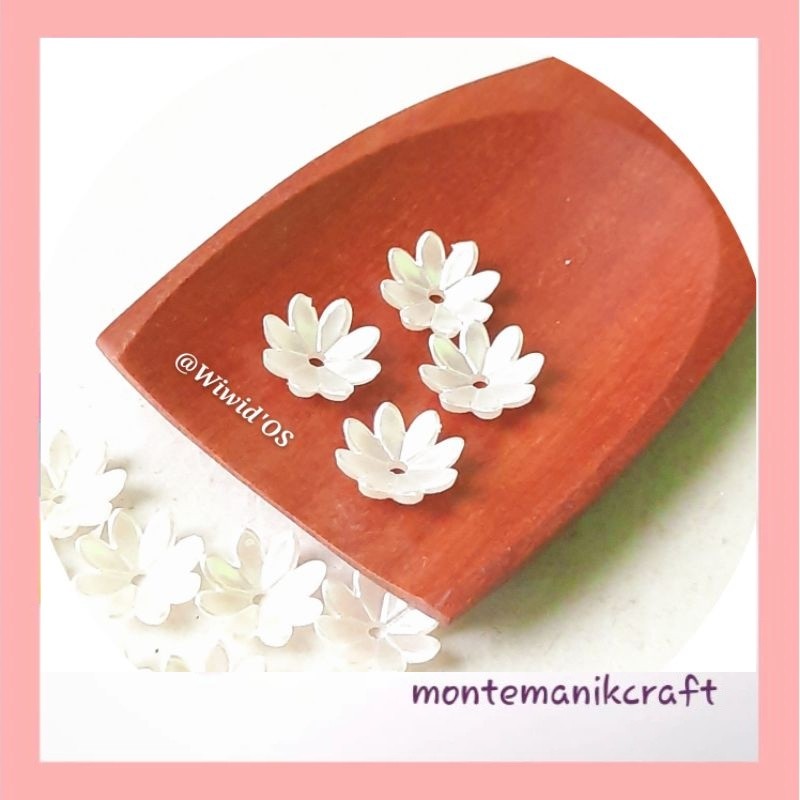 BEADS (30 ชิ้น) SUNFLOW FLOWER PETAL BEADS 10 mm MONTEMAIL CRAFT