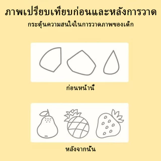 สมุดวาดรูปสำหรับเด็ก สมุดฝึกวาดรูปมีร่องชุดฝึกศิลปะเด็กก่อนวัยเรียน ปลอดภัย ฝึกสมาธิและความคิดสร้างสรรค์