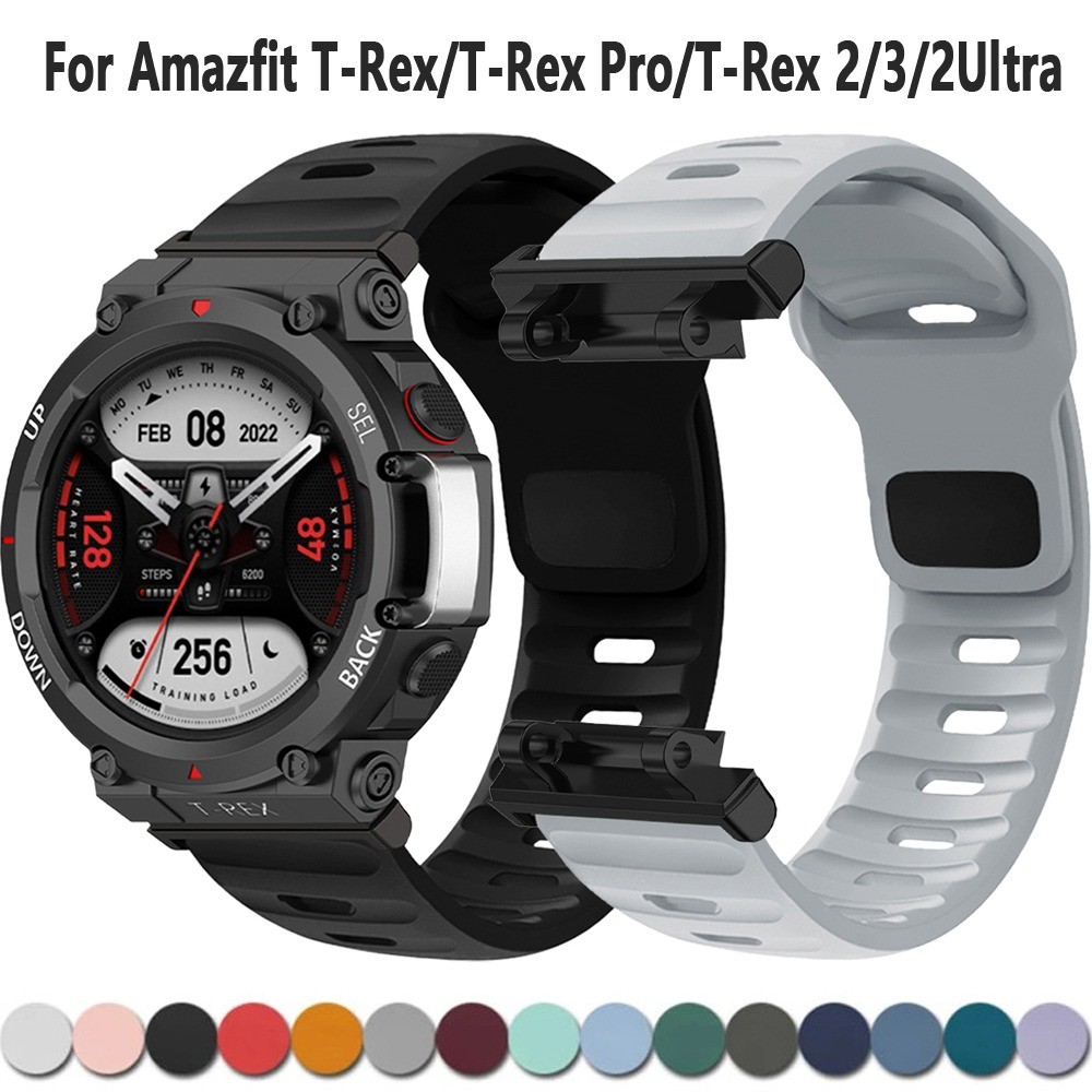 สายรัดซิลิโคนสําหรับ Amazfit T-Rex/T-Rex Pro Breathable Band สําหรับ Amazfit T-Rex 3/2/2Ultra