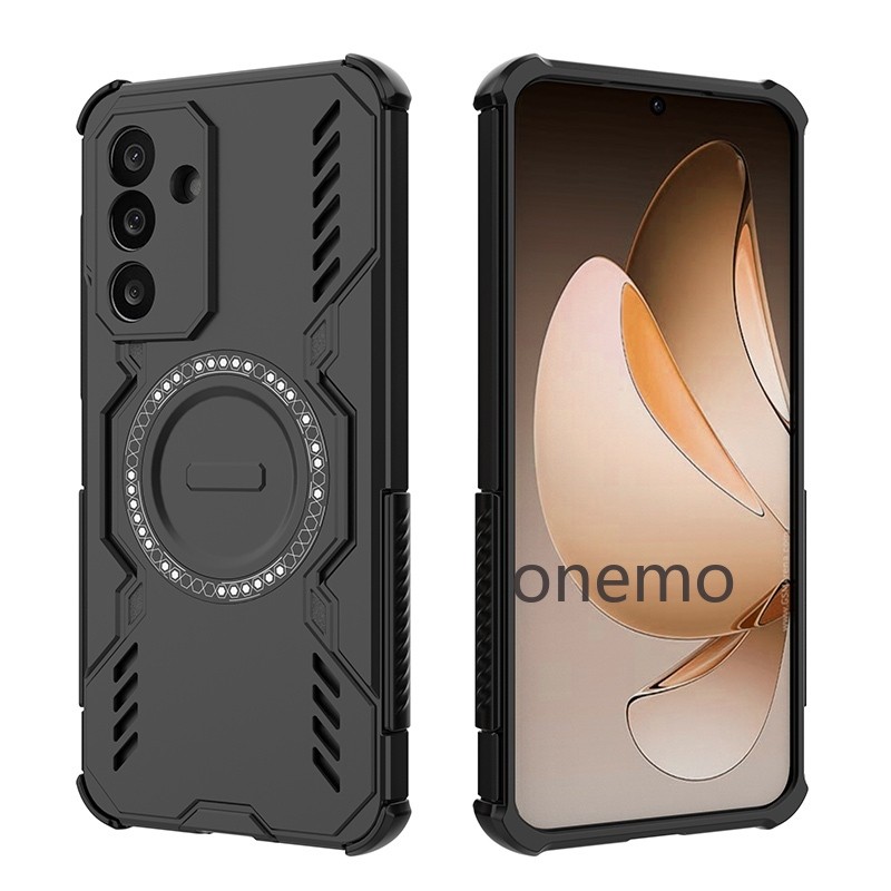 ปลอกสําหรับ Samsung Galaxy M56 5G M 56 SM-M566B SM-M566B/DS เคสโทรศัพท์กระจายความร้อนรถผู้ถือแม่เหล็