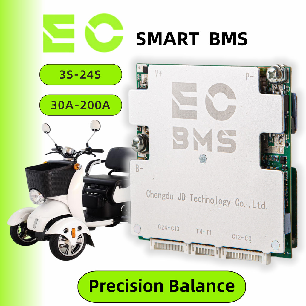 ECBMS High-Current BMS 12S-24S LiFePO4 Bluetooth CAN 200-400A สำหรับ ESS ใหญ่