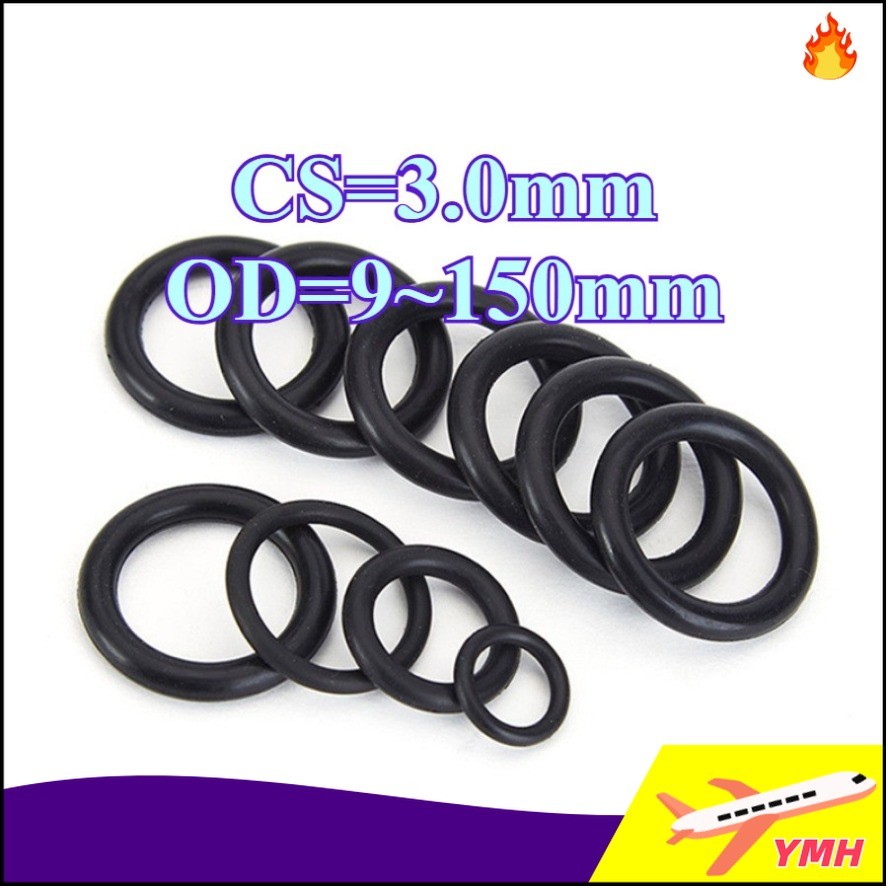 โอริง ORing O-ring ยางโอริง NBR   เลือกขนาดได้ CS3.0mm*OD9-150มม.【YMH--CB-1】
