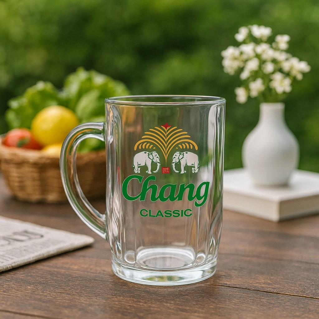 แก้วเบียร์ แก้วกินเบียร์ 300ml แพ็ค 6ใบ แก้วเบียร์ช้าง สิงห์ ลีโอ ไฮเนเก้น รุ่น UG-307