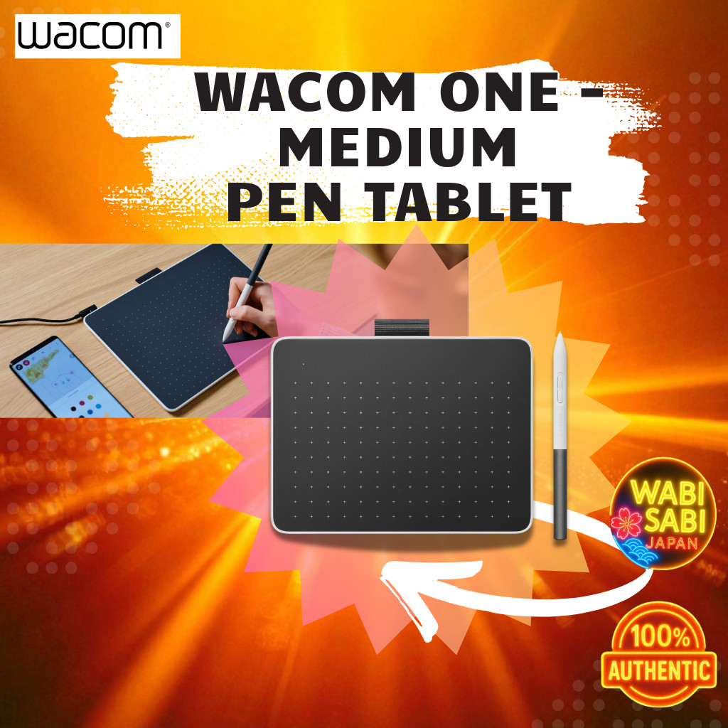 Wacom One Pen Tablet –  Exclusive w/ CLIP STUDIO Brush Set – Small/Medium