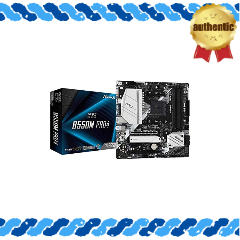ASRock B550M Pro4 Micro ATX Motherboard with B550 Chipset Compatible with AMD Ryzen 5000 Series (Soc