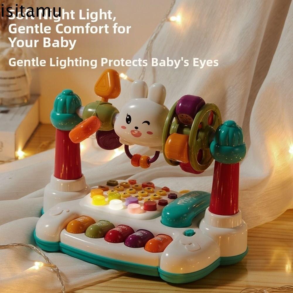 อิซิทาฟ คีย์บอร์ดเปียโนเพลงหมุน,ของเล่นเปียโนเพลงทารกแบบโต้ตอบ 16 ใน 1,อุปกรณ์เล่าเรื่องสร้างสรรค์ด้วยแสงเสียงเครื่องดนตรีมัลติฟังก์ชั่|เด็ก
