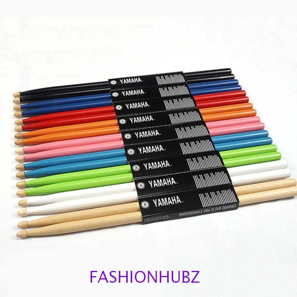 Fashionhubz ไม้กลอง, ไม้ 5A/7A, ไม้ตีกลอง, อุปกรณ์เพอร์คัชชันที่มีสีสัน Teardrop Head Professional 5