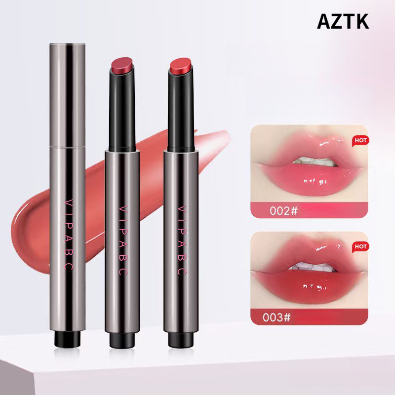 AZTK ลิปสติกสีติดทนนานประกายมุกลิปกลอสให้ความชุ่มชื้นและซ่อมแซมอเนกประสงค์สำหรับใช้ประจำวัน