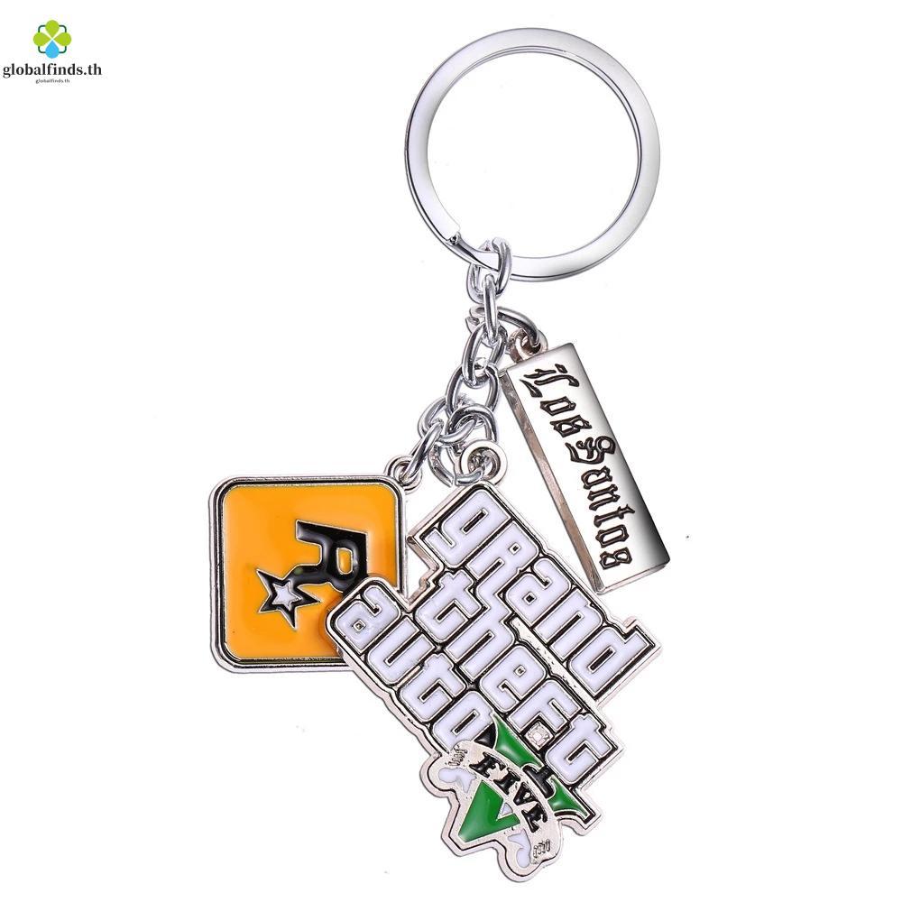 LFIDS เกม GTA V พวงกุญแจ PS4 Xbox PC เกม Muti-Pendant สําหรับชายกระเป๋าจี้เกม GTA Key ผู้ถือ