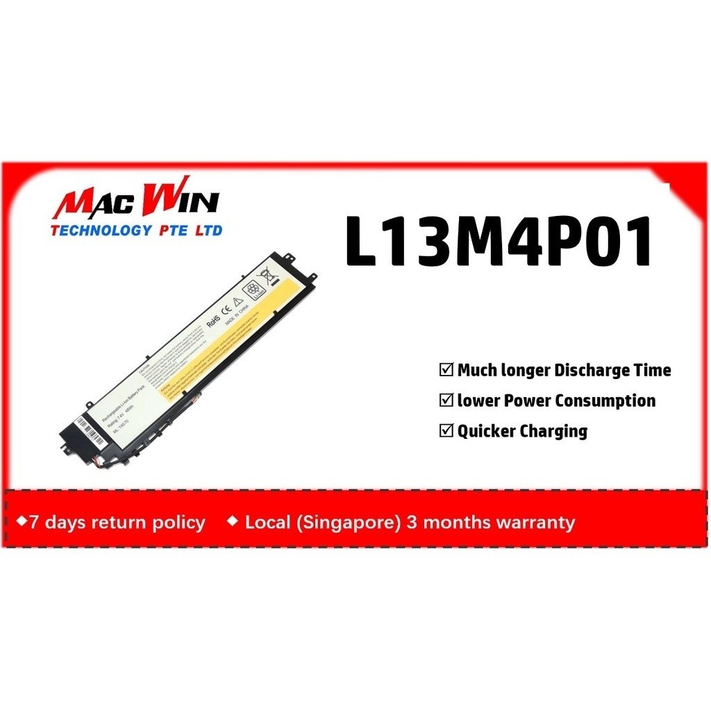 L13M4P01 Laptop Battery for Lenovo for Erazer Y4070 Y4080 Y4070ATIFI L13L4P01 L13C4P01（7.4V 6600mAh 