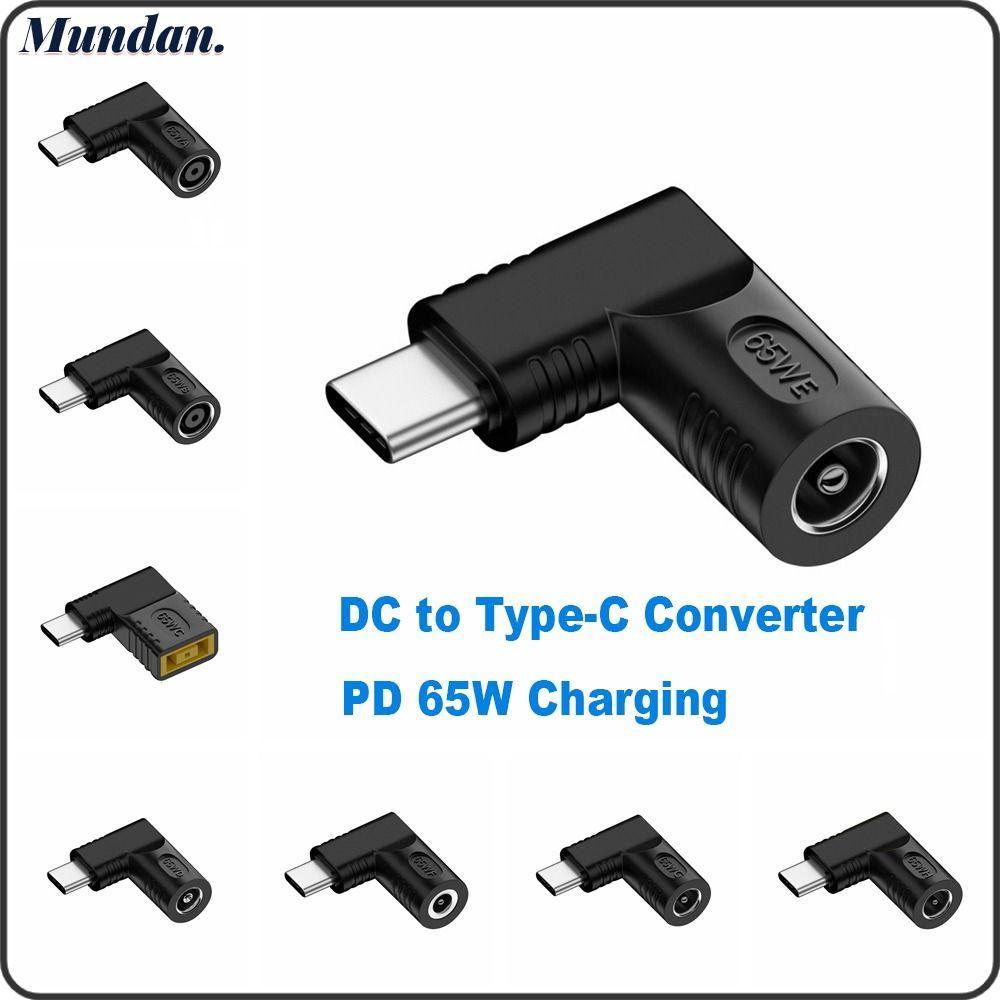MUNDAN DC to Type C Converter ทนทาน 5v 9v 12v ปลั๊กสี่เหลี่ยม PD 65W สําหรับ //