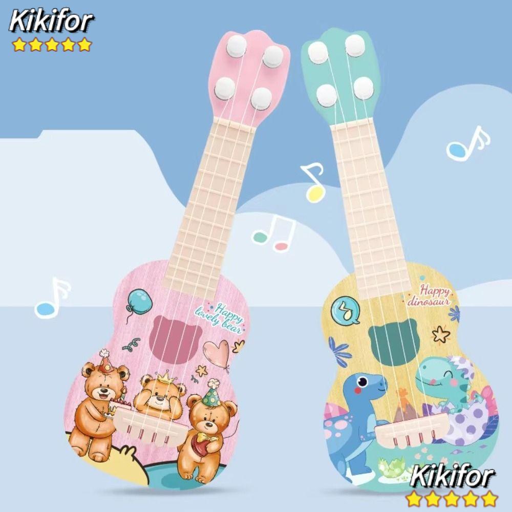 กีกี้ฟอร์ กีตาร์เด็กวัยหัดเดิน มินิ ผู้เริ่มต้น เด็ก อูคูเลเล่ ของขวัญสร้างสรรค์ ของเล่นดนตรีการ์ตูน