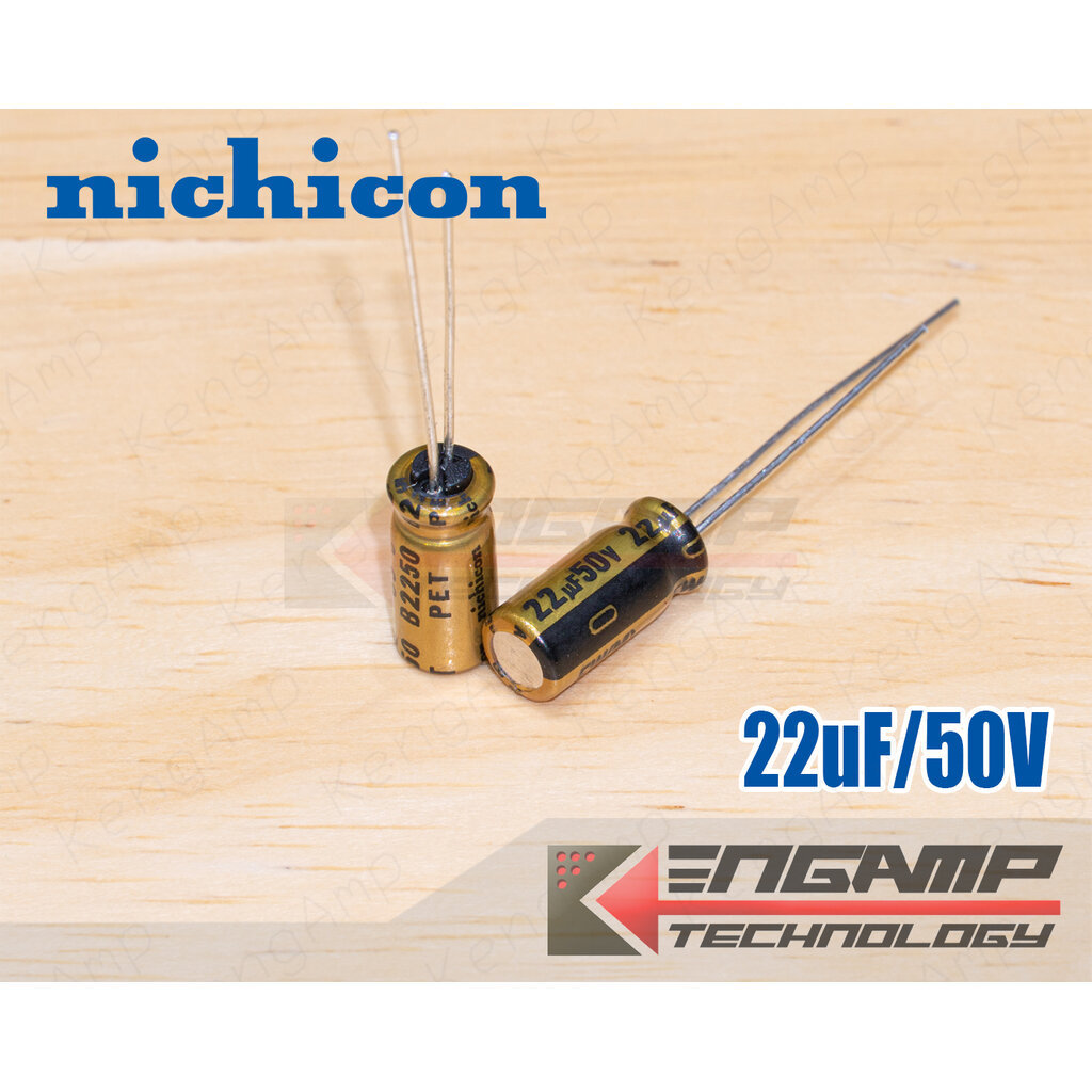 (10ตัว) [E-CAP] 22uF/50V 85 C Nichicon FW(M) 5x12mm P=2mm