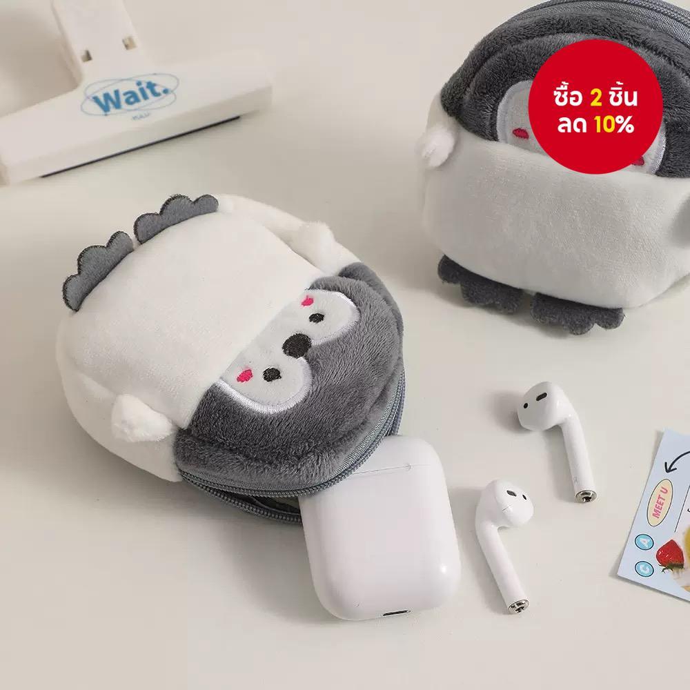 น่ารักน่ารัก Little Penguin Coin Wallet Port Red Envelope Data Line Bag กระเป๋าใส่เหรียญ