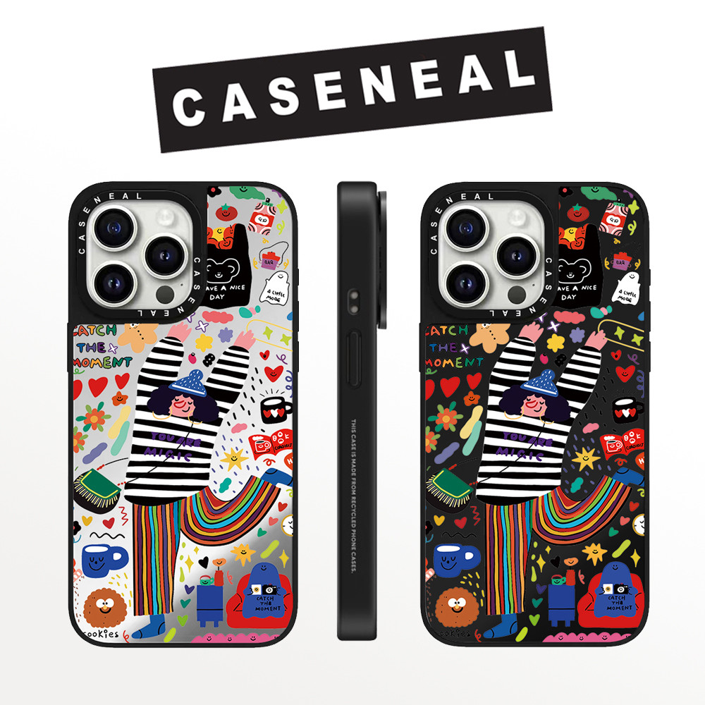 Drop proof CASENEALเคสโทรศัพท์สําหรับiPhone 17ProMax 17pro 17 air 16promax 16 15promax 15 14promax 13 13promax hard Case Happy Girl 12PromaxกรณีiPhone 11กรณีคุณภาพสูง