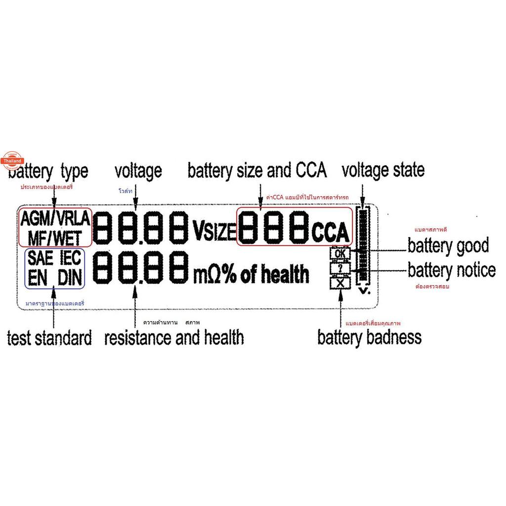 เครื่องวัดแตเตอรี่ วิเคราะห์แตเตอรี่ วัดค่าCCA