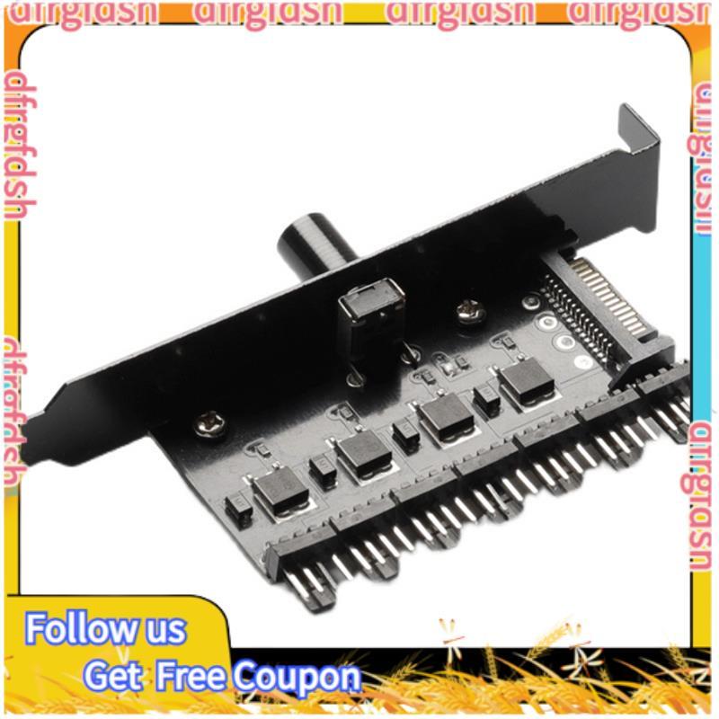 D&FPC Case Fan Hub Controller Cable Splitter Power Supply Cooling หม้อน้ําสําหรับ PC Case อุณหภูมิ