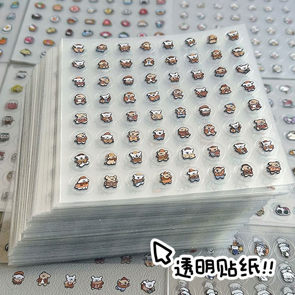 Day Toy Sticker Mini Nose Ga Hand Sticker Children Cartoon Pattern Cute Sticker Small Sticker Waterp