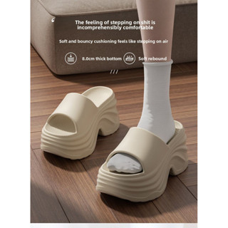 สั้นสั้น Le เพิ่มความสูงหนาSoled EVA รองเท้าแตะสุภาพสตรีฤดูร…