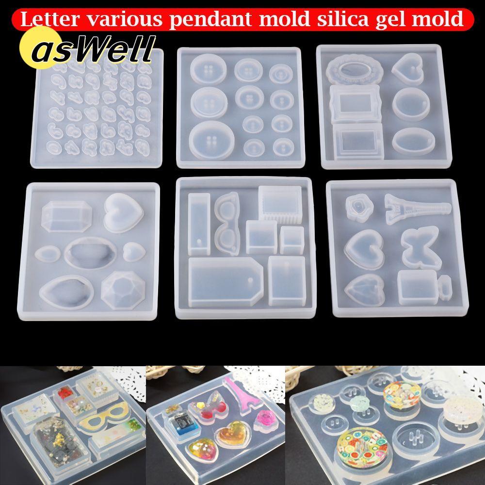 ASWELL เรซิ่น Mould เครื่องประดับทําเครื่องมือแม่พิมพ์พวงกุญแจคริสตัลโปร่งใส