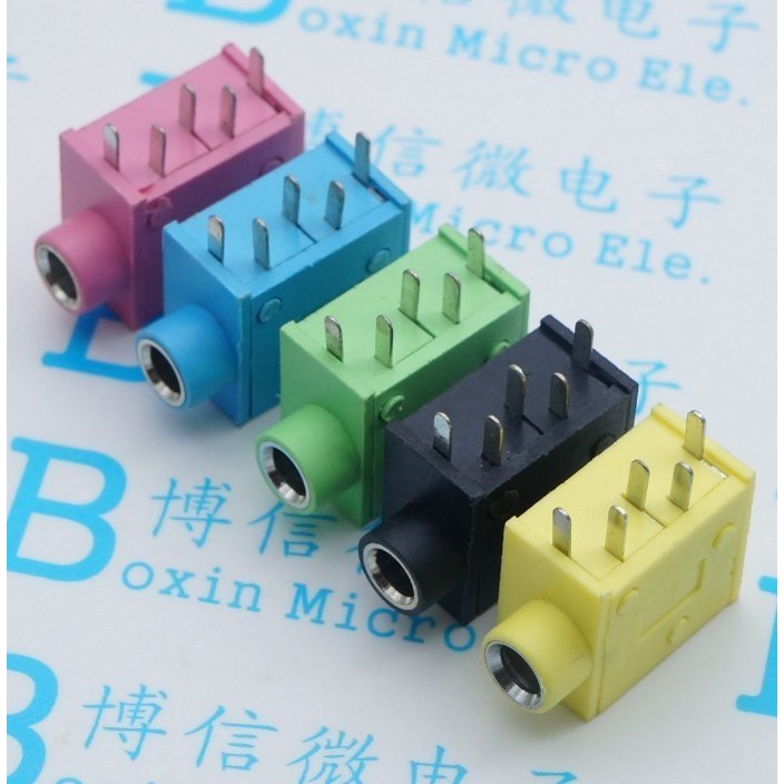 PJ-325 ช่องเสียบหูฟังขนาด 3.5 PJ215 ช่องเสียบหูฟัง 3.5 มม. อุปกรณ์เสริมห้าสี