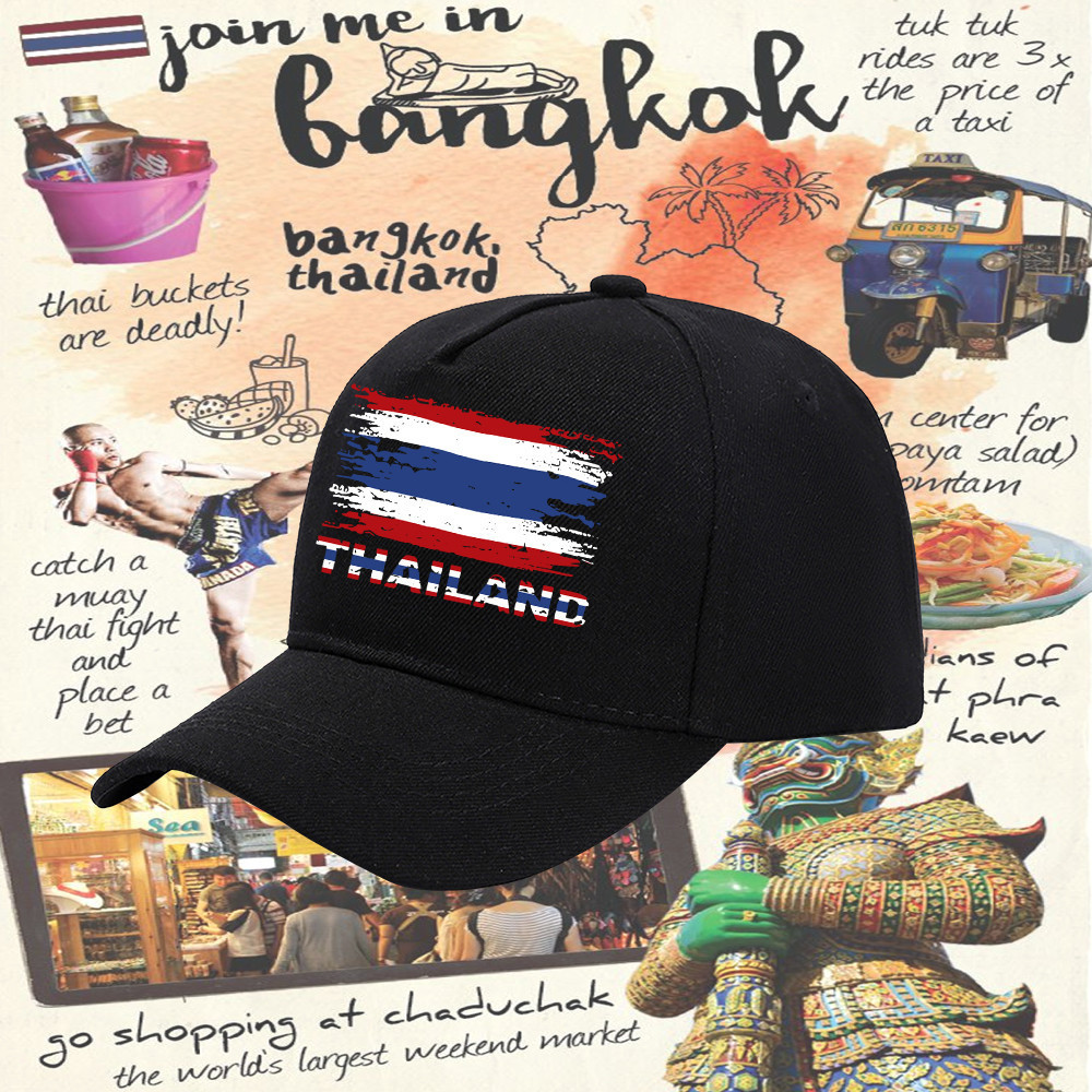หมวกเบสบอลเย็น ซีรีส์ประเทศไทย Thailand Flag Baseball Cap THAILAND Snapback Hat Men Women Casual Hat Local Stock COD