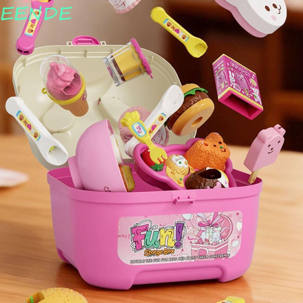 BARR1YRB ชุดอาหารพุดดิ้ง หมีน้อยShape จําลองกล่องอาหารกลางวันญี่ปุ่น Early Education บทบาทเล่นของเล่น House