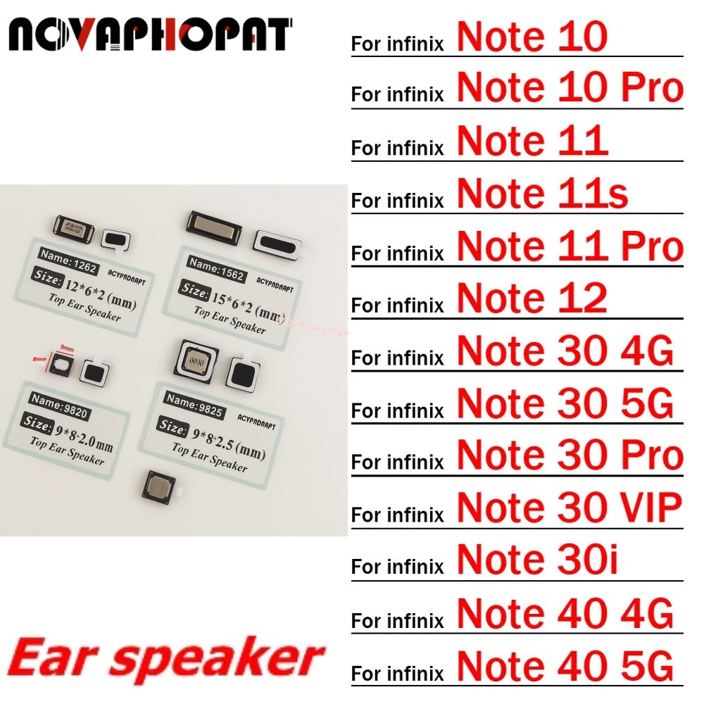 1PCS UP Top EarpieceหูลําโพงสําหรับInfinixหมายเหตุ10 11s 12 30 30i 40 Pro 4G 5G VIP X695 X695C Zero 