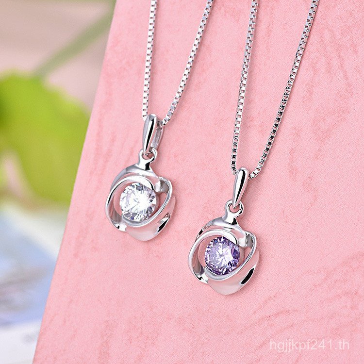 สร้อยคอโคลเวอร์สี่ใบโซ่กระดูกไหปลาร้าเครื่องประดับของขวัญวันเกิดจี้ขายร้อนเวอร์ชั่นเกาหลีหญิงเกาหลีท