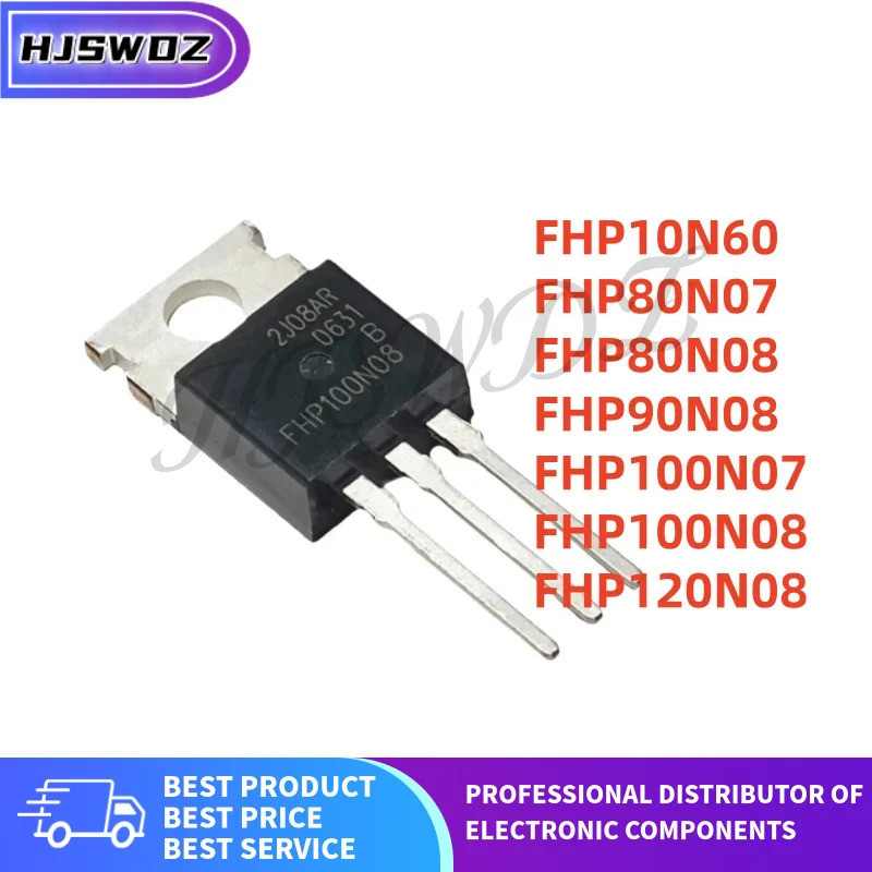 5PCS FHP90N08 FHP100N08 FHP80N07 FHP10N60 FHP80N08 FHP120N08 FHP100N07 TO-220 Field Effect ทรานซิสเต