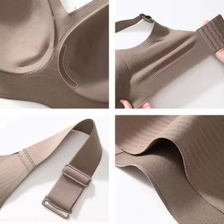 M-2XL ยกทรงผู้หญิงพลัสไซส์ บราไร้ขอบ สวมใส่สบาย เนื้อผ้านุ่ม จัดแต่งทรงได้ดี ไร้รอยต่อ ถอดฟองนํ้าได้ ไม่มีโครงเหล็ก