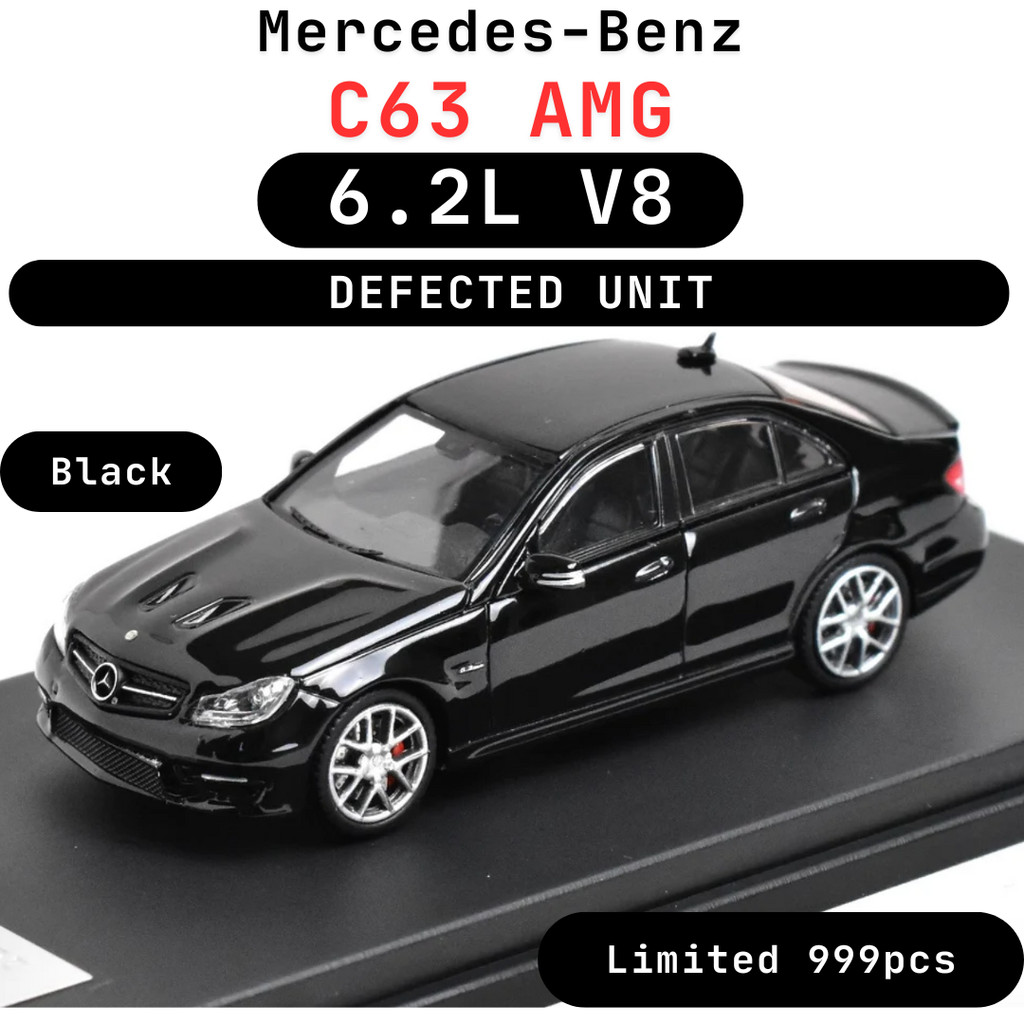 1/64 King Model Mercedes Benz AMG C63 สีดํา (DEFECT) รถโมเดลเหล็ก