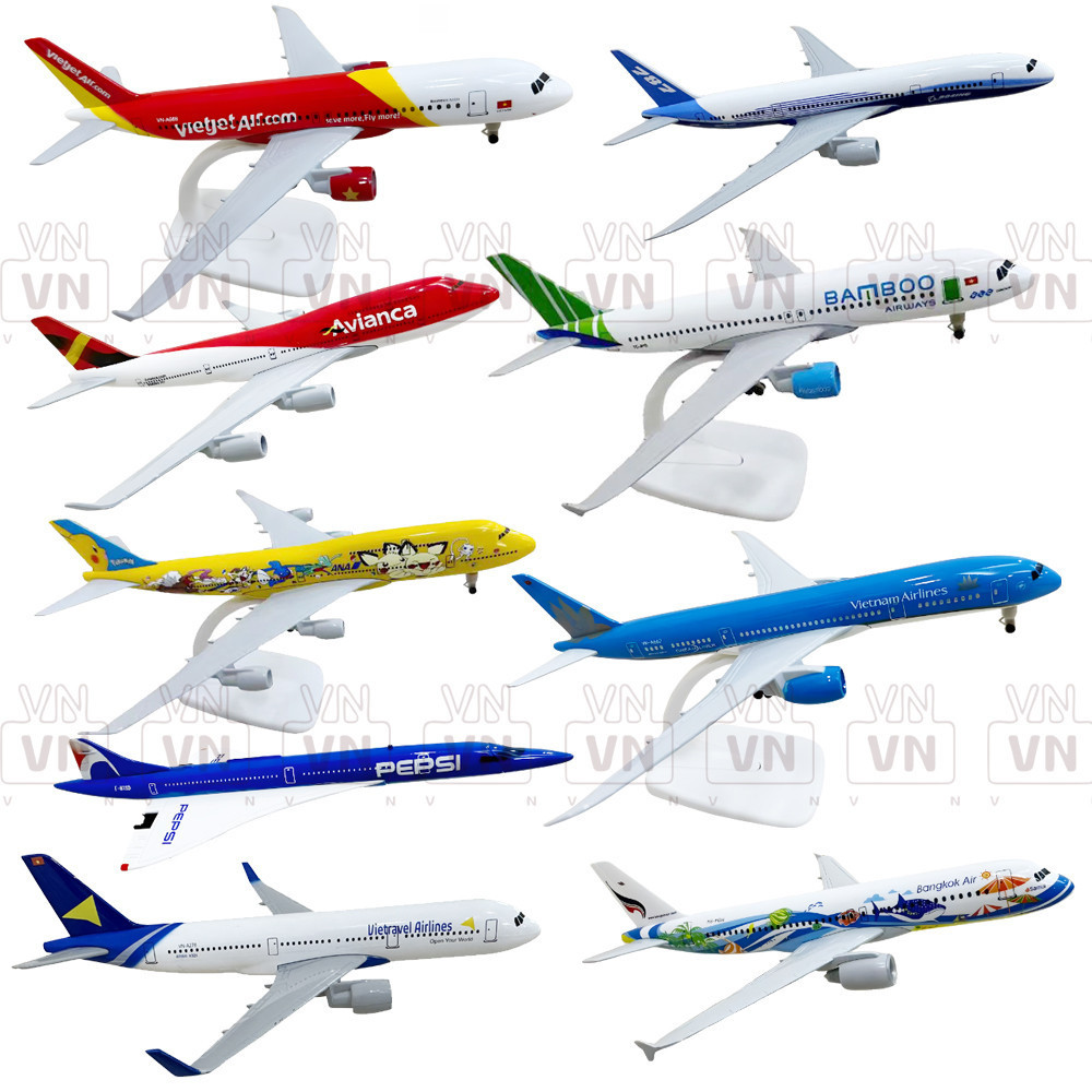 โมเดลเครื่องบินโลหะระดับไฮเอนด์ - Vietjet, Bamboo, Vietnam Airlines Collection (16cm & 20cm)
