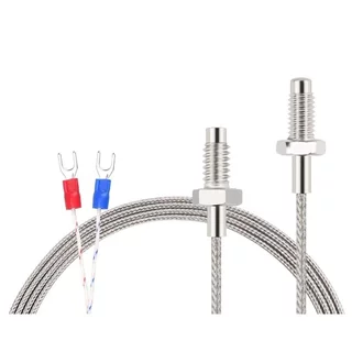 K-Type M6 สายยาว 0.5m/1m/2m/3m/5m สายเทอร์โมคัปเปิ้ล เซนเซอร์วัดอุณหภูมิ (0 to 400°C) Temperature Sensor Probe Cable ...