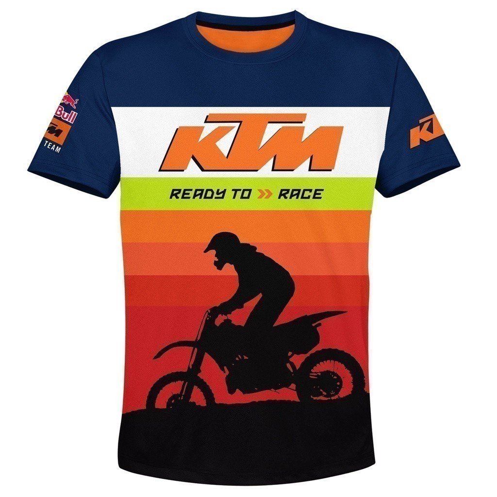 เสื้อยืด 2025 แฟชั่น KTM [UNK] เสื้อยืดพัดลมพิมพ์ลายความละเอียดสูงทํามือ [UNK] เสื้อยืด KTM แรงบันดา