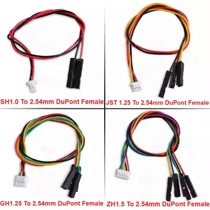 5pc 20/30cm SH1.0 JST1.25 ZH1.5 PH2.0 PA2.0 HY2.0 KF2510 XH2.54mm 2/3/4/5/6P to Dupont MaleFemale เท