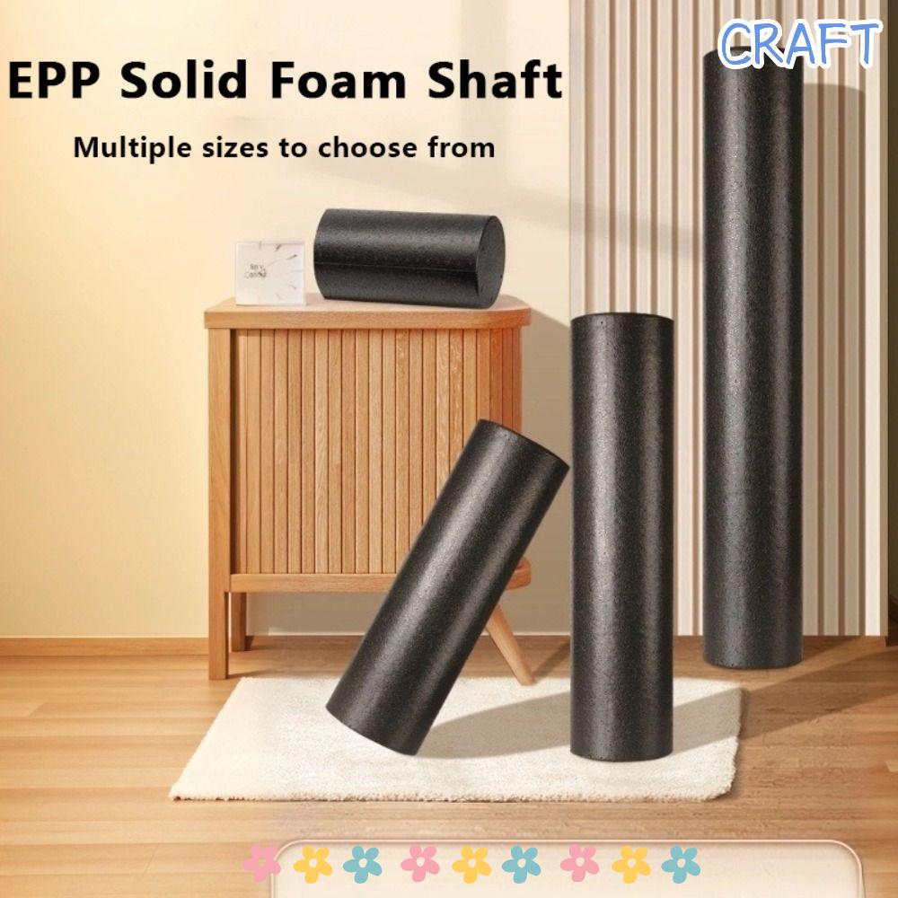 คอลัมน์โยคะเพลาโฟมแข็งแบบพกพา EPP, อุปกรณ์ฟิตเนสสีดำคุณภาพสูง