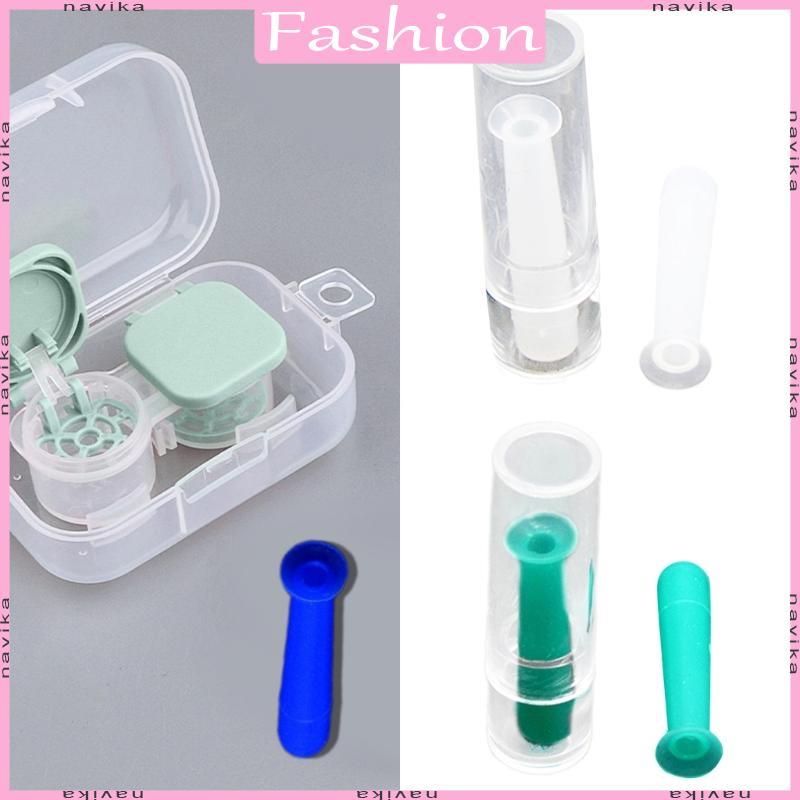 NAV เครื่องมือถอดคอนแทคเลนส์ขนาดกะทัดรัดยางซิลิโคนตาเลนส์ Inserter