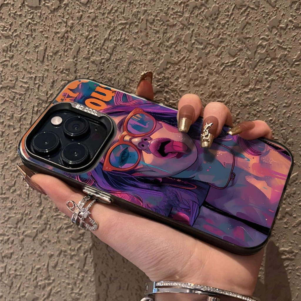 เคสไอโฟน สำหรับ IPhone 17 Air 16 15 11 13 12 14 Pro Max XR Max 7 8 Plus เคส IPhone Fashion Girl CYK1