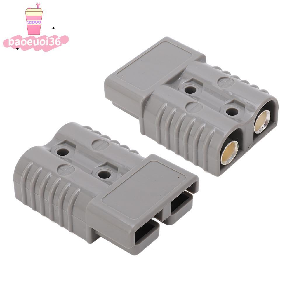 BAOEUOI36 2PCS Quick Disconnect Connector, สีเทา 600V Terminal Wire Harness Plug, Universal 175A Qui