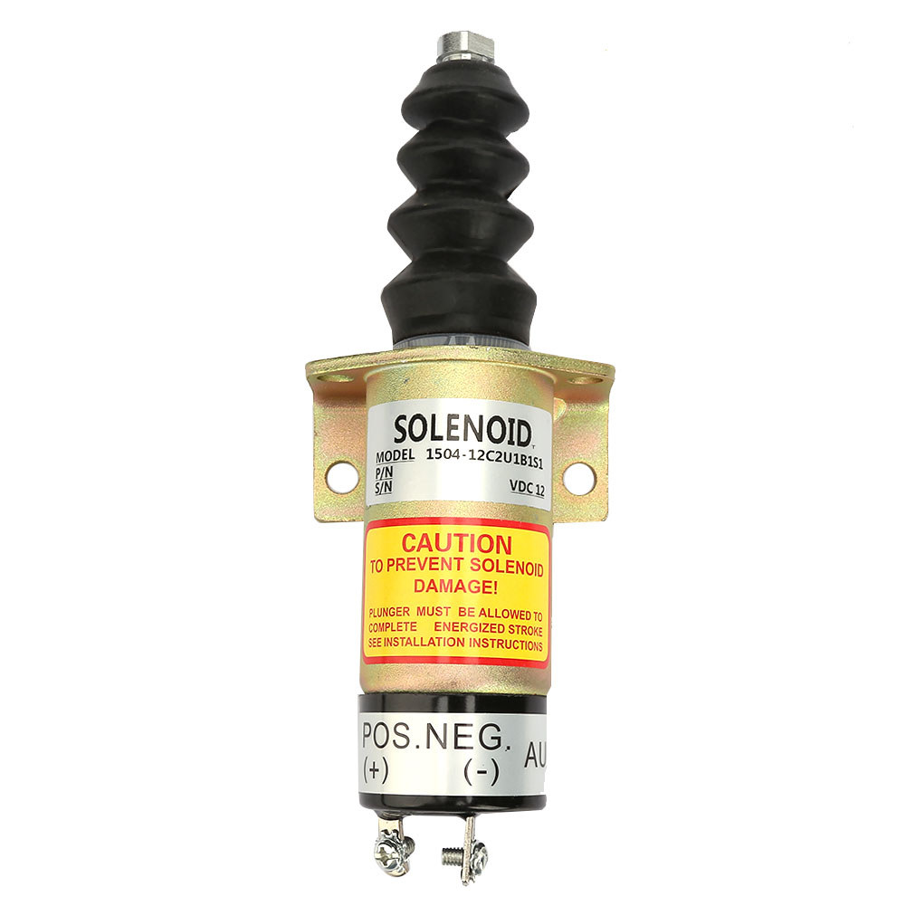 12v เหล็กเครื่องยนต์ปิดหยุด Solenoid เปลี่ยนชุด 1504-12c2u1b1s1