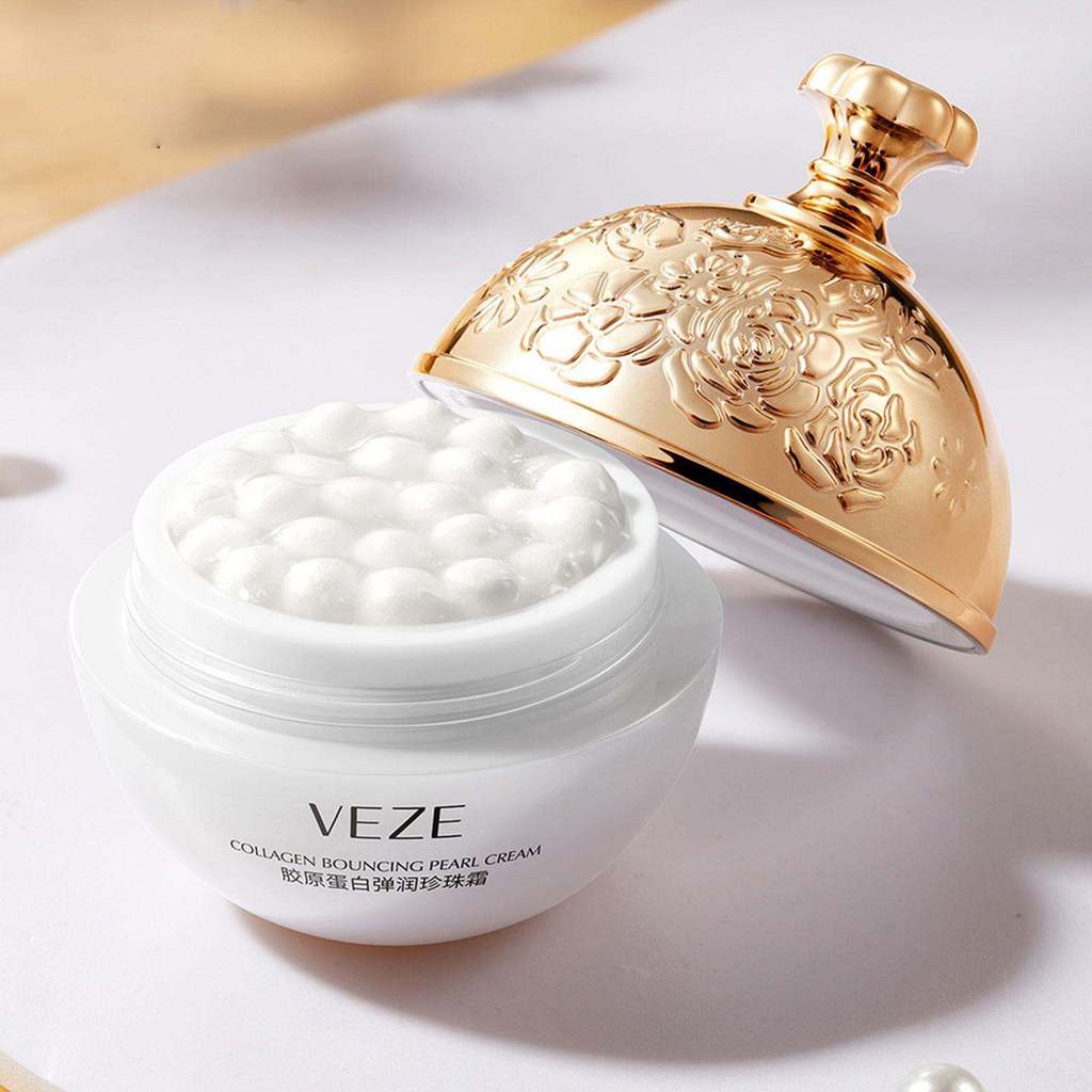 VEZE Collagen Bouncing Pearl Cream Moisturizing Nourishing Brightening Care Rejuvenation Facial Coll