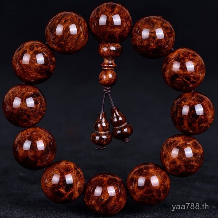 ไหหลําเก่าวัสดุสร้อยข้อมือสร้อยข้อมือลูกปัดแท้ Huanghuali แท้ Haihuang Wenwan ชายแท้ 7U9Y