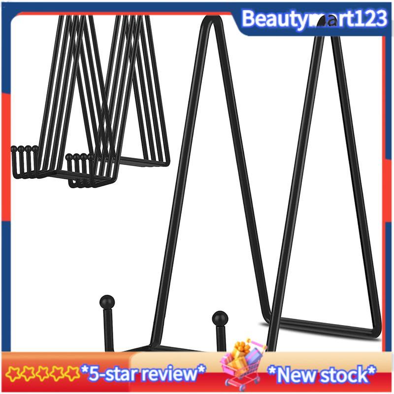 BM5 Pack 8 นิ้วขาตั้งจอแสดงผลโลหะสีดําขาตั้งแผ่นสําหรับรูปภาพ, แผ่นตกแต่ง, หนังสือ