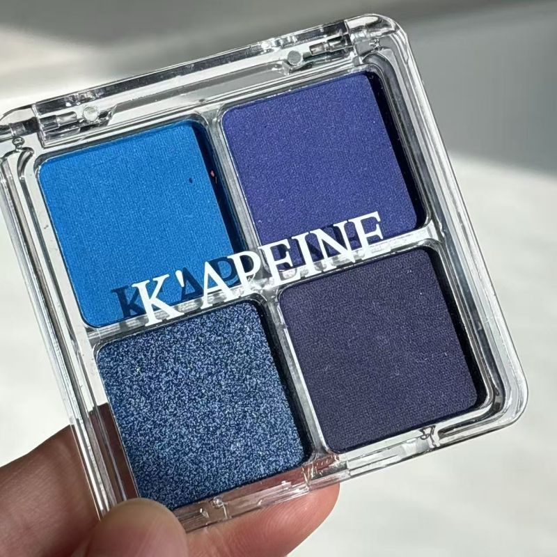 พาเลทอายแชโดว์4สีไคลน์สีฟ้าอายแชโดว์จานสีผ้ายีนส์เคลือบด้านโทนสีฟ้าสีน้ําเงินเข้มยุโรปและอเมริกาเวทีแต่งหน้ากันน้ําติดทนนาน ราคา ถูกที่สุด ดีลบีเคเค แกลเลอรีภาพที่ 5