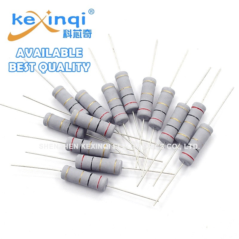 10pcs 5W 5% ตัวต้านทานฟิล์มคาร์บอน 1R 3.3R 4.7R 5.1R 6.8R 10R 12R 18R 20R 22R 24R 27R 30R 33R 36R 51R 47R 56R 62R 68R