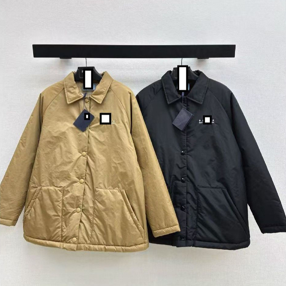 E1AZ PRA** 25Autumn and Winter Women's Fashionable and Elegant Shirt-style Turn-down Collar Oversize