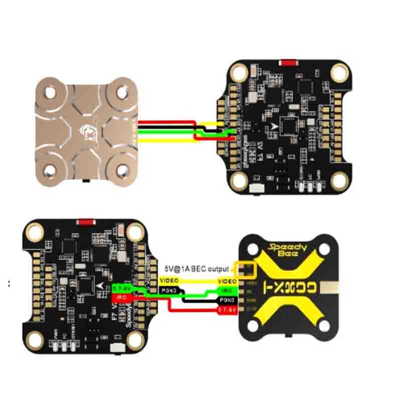 SpeedyBee TX800 VTX 5.8G 48CH PitMode 25mW/200mW/400mW/800mW เอาต์พุตระยะยาวเครื่องส่งสัญญาณ Tramp ส